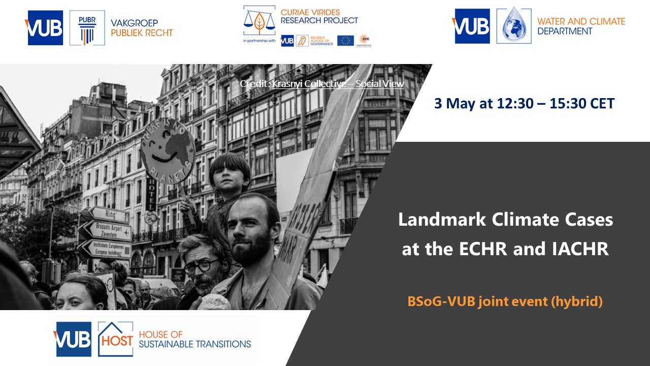 Landmark Climate Cases at the ECHR and IACHR – BSoG-VUB Joint Event